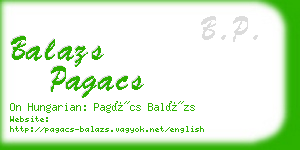 balazs pagacs business card